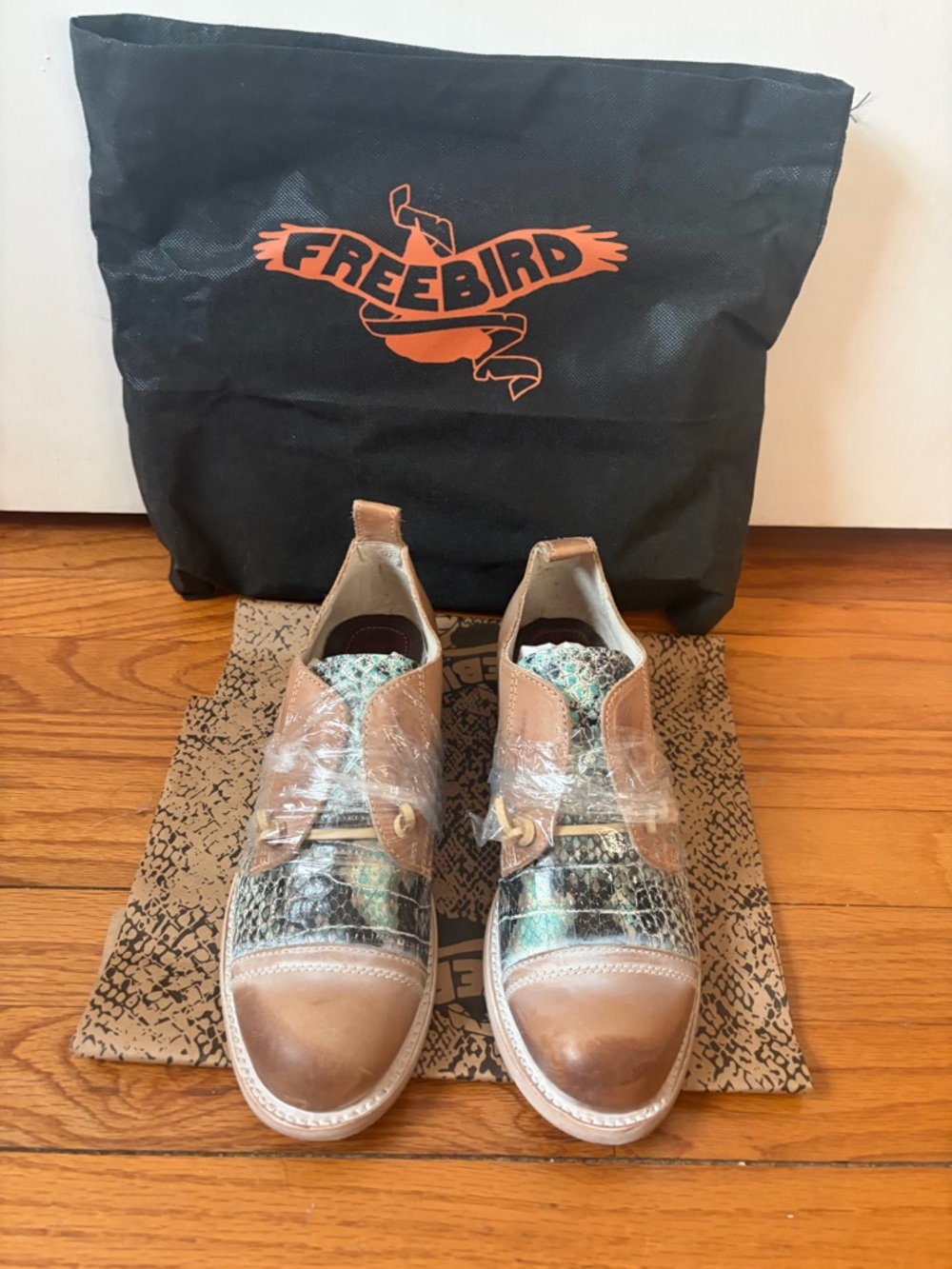freebird Mabel Turquoise Multi & Tan Leather Loafers - Picture 4 of 6